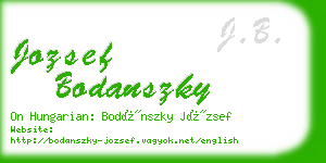 jozsef bodanszky business card